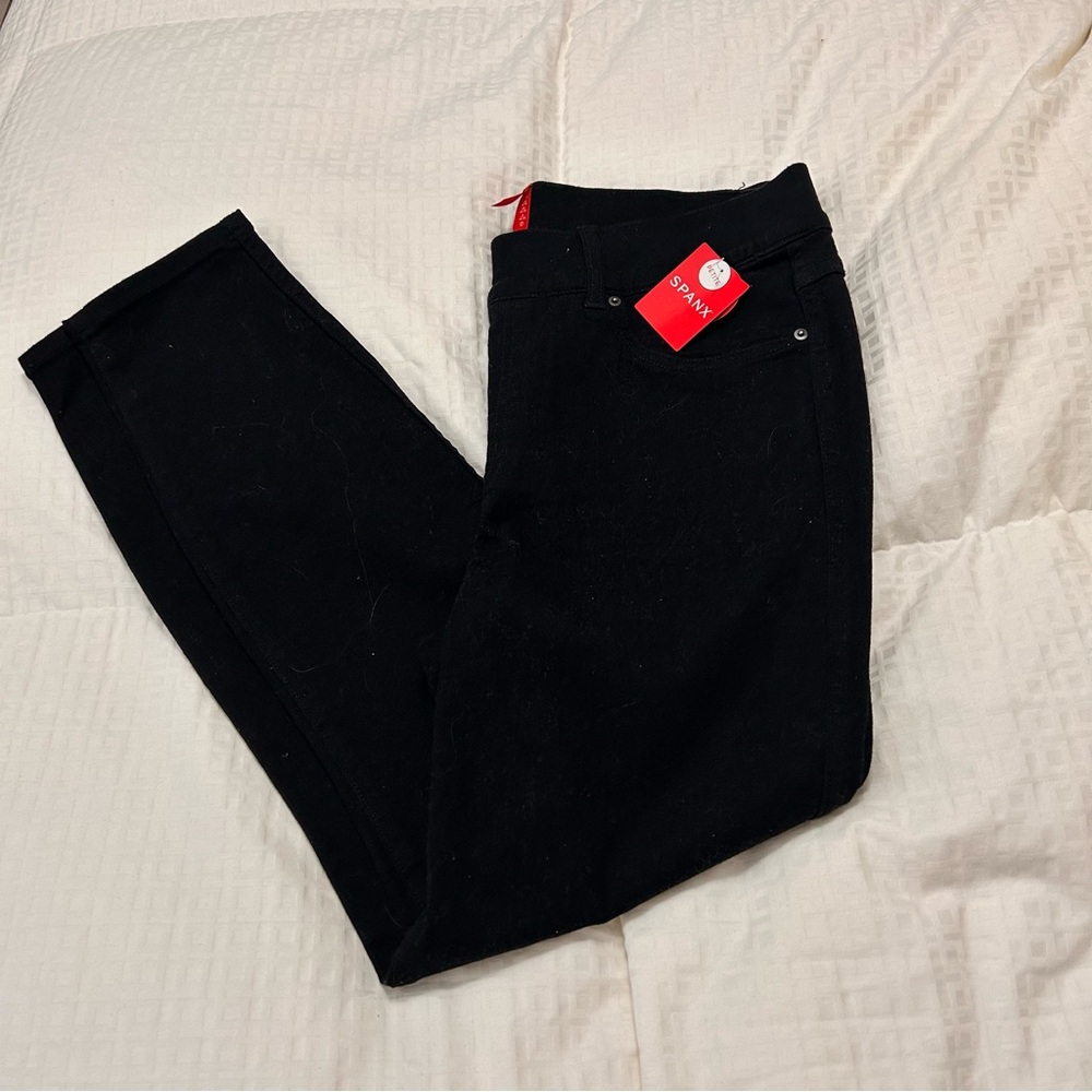 Spanx NWT Women's Black Skinny Jean Petite SZ: Lg 10-12